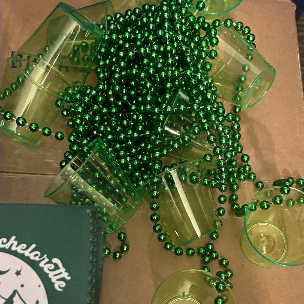 Camp Bachelorette Getting Lit Green Party Cups & Koozies Set